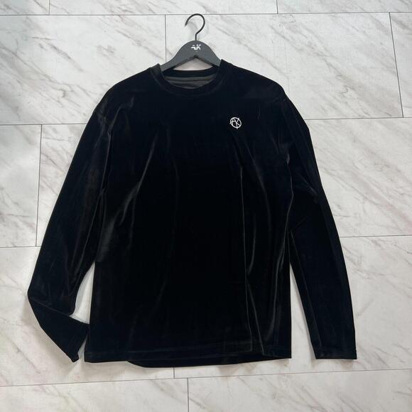 AKINGS AK Emblem Velour L/S T-shirt - Black (Size M) - Picture 1 of 4